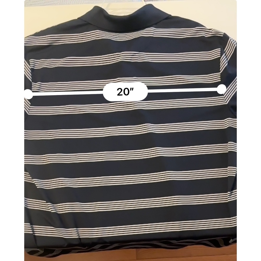 Chaps Golf 78 Mens XL Blue Stripe Stay Dry Polo Shirt Short Sleeve Nice-preowned - Picture 6 of 9